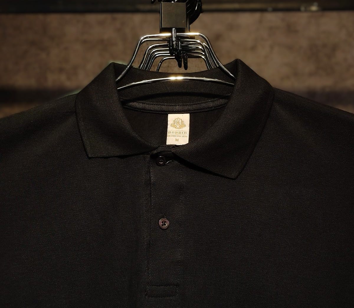 Home black regular polo